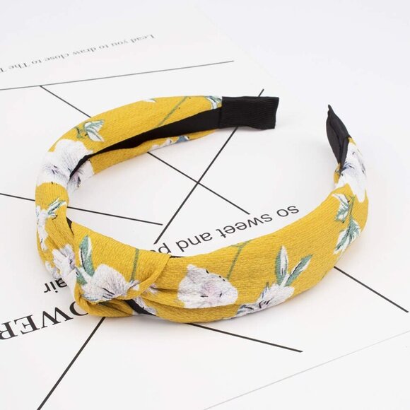 Women’s Knotted Headbands Set Elastic Fabric Wide Boho Accessories - Picture 6 of 7